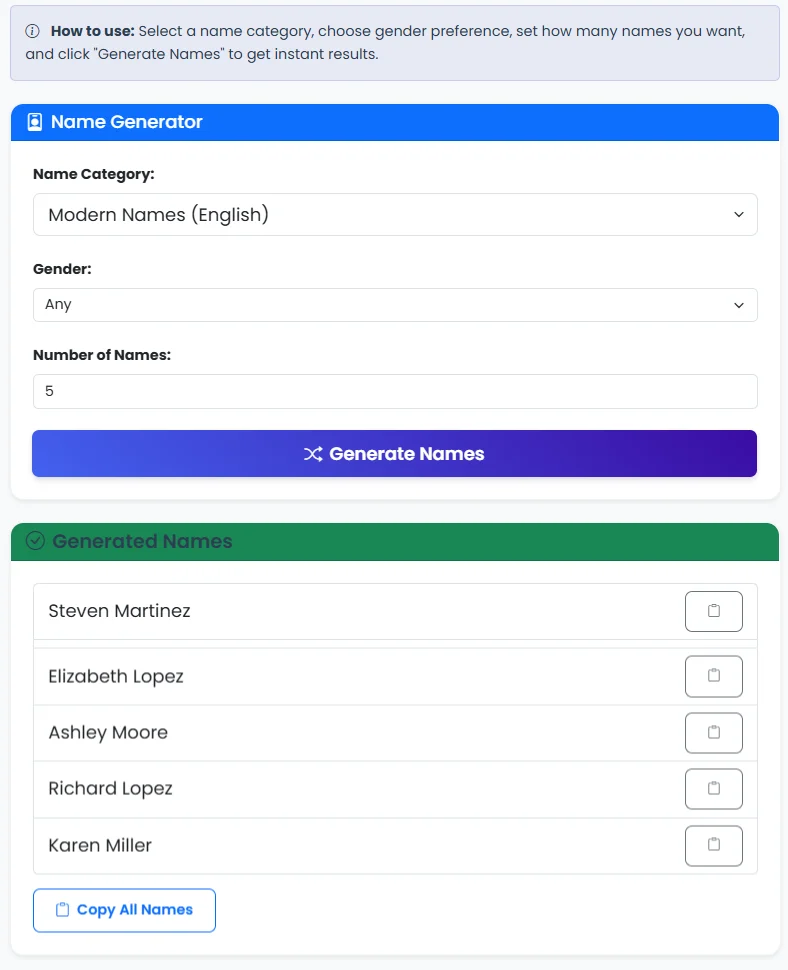Creative Uses for a Random Name Generator: Beyond Baby Names